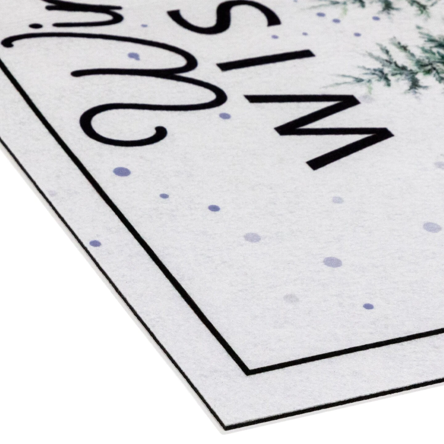 Northlight Pine Trees "Winter Wishes" Christmas Doormat 29" X 17" White 8 Northlight Pine Trees "Winter Wishes" Christmas Doormat 29" X 17" White - Image 6