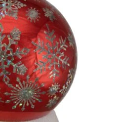 Northlight LED Lighted Shiny Snowflake Water Globe Decoration - 6.5" - Red - Warm White 11 Northlight LED Lighted Shiny Snowflake Water Globe Decoration - 6.5" - Red - Warm White -Northlight 4612210293009695968