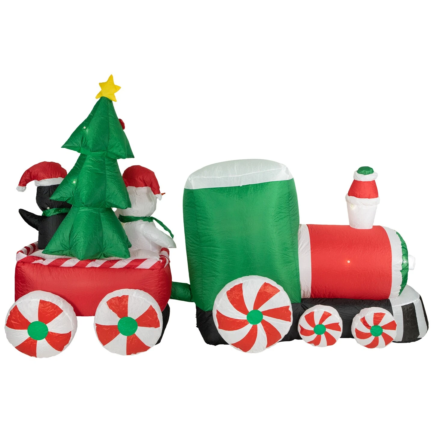 Northlight 8' Inflatable Train With Santa And Friends Outdoor Christmas Decoration Red 8 Northlight 8' Inflatable Train With Santa And Friends Outdoor Christmas Decoration Red - Image 6