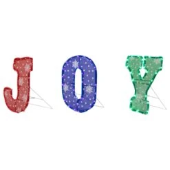 Northlight 14" LED Lighted Traditional Colored 'Joy' Outdoor Christmas Decoration Red -Northlight 4612210293060027616