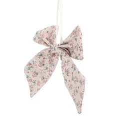 Northlight Single Loop Floral Christmas Bow Decoration - 5.5" - Pink -Northlight 4612210293181859040