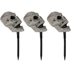 Northlight Set Of 3 Skull Stakes Outdoor Yard Halloween Decorations Gray 14 Northlight Set Of 3 Skull Stakes Outdoor Yard Halloween Decorations Gray -Northlight 4612210293601289440