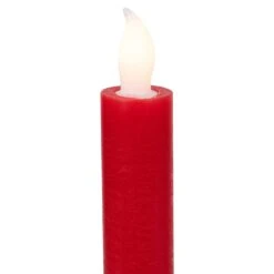 Northlight LED Flickering Flameless Taper Christmas Candles - 9.75" - Red - Set Of 4 -Northlight 4612210293831976160
