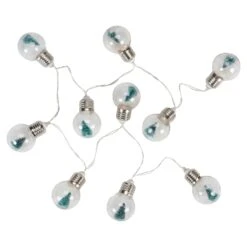 Northlight LED Christmas Trees In Bulbs Light Set - Warm White Lights- 4.25' Clear Wire - 10ct -Northlight 4612210293844559072