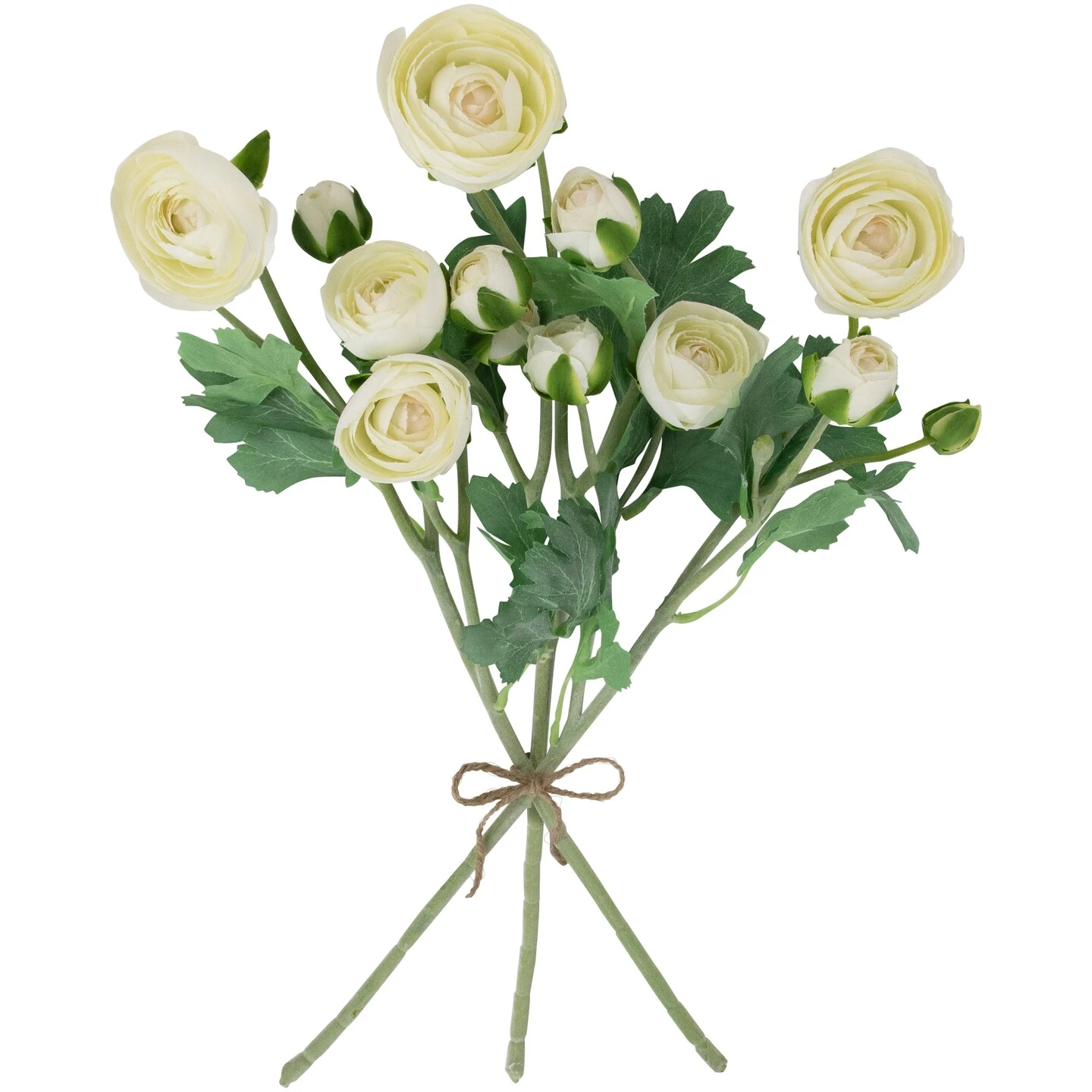 Northlight Real Touch™ Cream Ranunculus Artificial Floral Sprays, Set Of 6 - 21" White 7 Northlight Real Touch™ Cream Ranunculus Artificial Floral Sprays, Set Of 6 - 21" White - Image 5