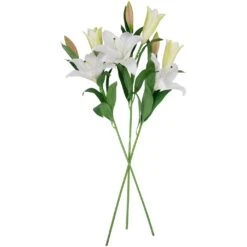 Northlight Real Touch™ Artificial Casa Blanca Lily Sprays - 38" - White - Set Of 6 -Northlight 4612210294125380832