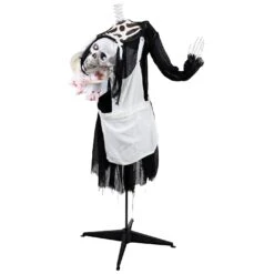 Northlight LED Lighted And Animated Skeleton Maid Head-in-Hand Halloween Figure - 57" Black 13 Northlight LED Lighted And Animated Skeleton Maid Head-in-Hand Halloween Figure - 57" Black -Northlight 4612223732489841584