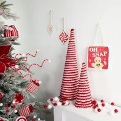 Northlight Candy Cane Swirled Christmas Cone Tree - 10.5" - Red And White 13 Northlight Candy Cane Swirled Christmas Cone Tree - 10.5" - Red And White -Northlight 4612229839208727776