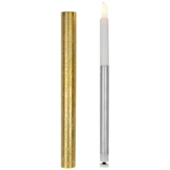 Northlight Set Of 4 Textured Gold-tone LED Flameless Flickering Taper Candles 9.5" 14 Northlight Set Of 4 Textured Gold-tone LED Flameless Flickering Taper Candles 9.5" -Northlight 4612229840228140256