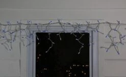 Northlight Mini Icicle Incandescent Christmas Lights - Blue - 5.75' White Wire - 100ct -Northlight 4612229840485893344