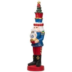Northlight LED Lighted Nutcracker Soldier With Christmas Tree - 32" Red -Northlight 4612242936849846480