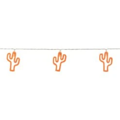 Northlight LED Cactus Patio Light Set - Orange - 4' Clear Wire - 10ct 16 Northlight LED Cactus Patio Light Set - Orange - 4' Clear Wire - 10ct -Northlight 4612245867966006448