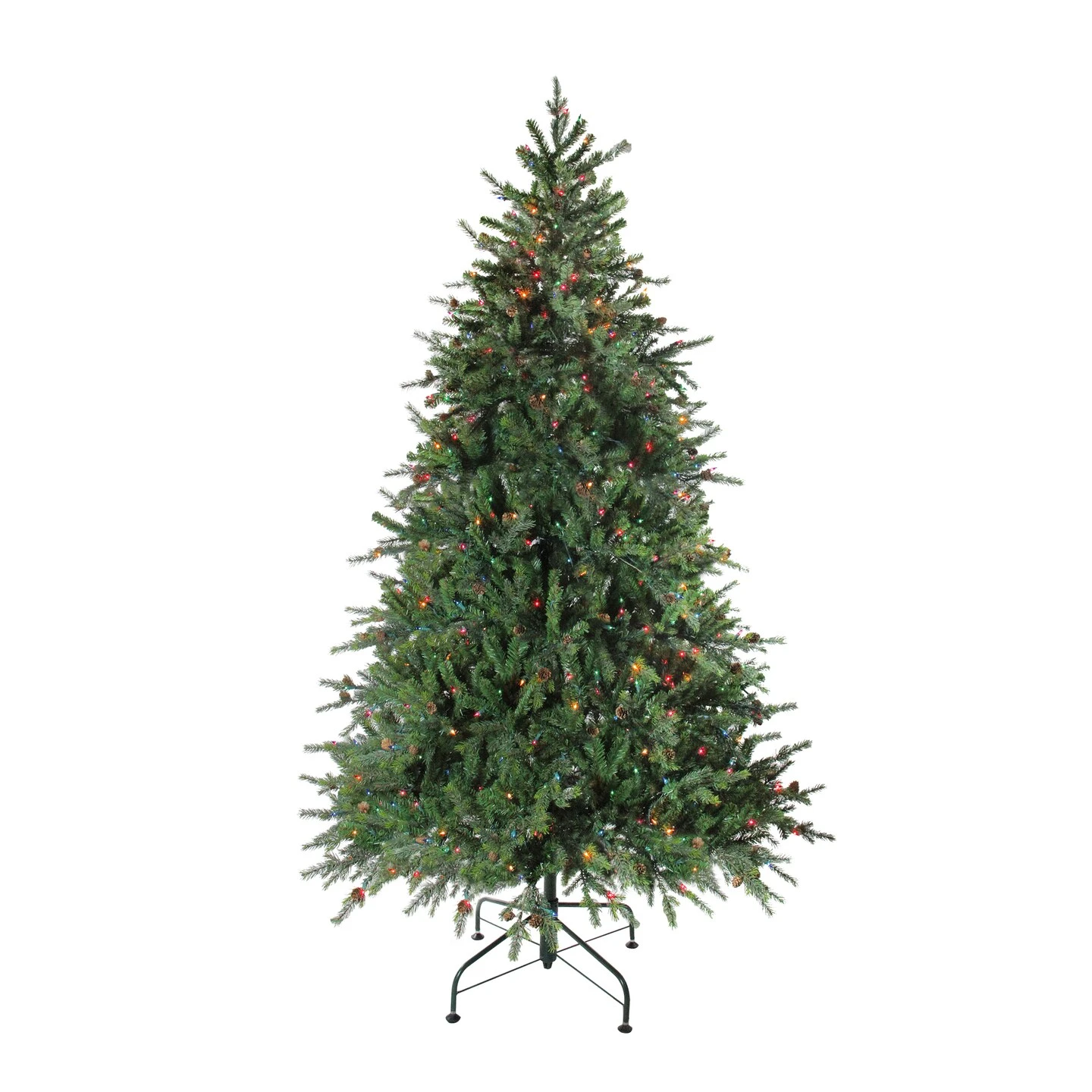 Northlight Real Touch™️ Pre-Lit Medium Hunter Fir Artificial Christmas Tree - 7.5' - Multicolor Lights Green 5 Northlight Real Touch™️ Pre-Lit Medium Hunter Fir Artificial Christmas Tree - 7.5' - Multicolor Lights Green - Image 3
