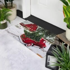 Northlight Vintage Pickup Truck Christmas Outdoor Doormat - 17.75" X 29.5" Multi 13 Northlight Vintage Pickup Truck Christmas Outdoor Doormat - 17.75" X 29.5" Multi -Northlight 46214405116336