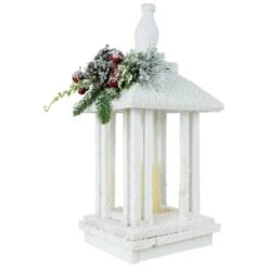 Northlight 15.25" LED Lighted White Storm Lantern Christmas Decoration -Northlight 467036388457648
