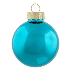 Northlight 2-Finish Christmas Glass Ball Ornaments - 1.75" (44.5mm) - Turquoise Blue - 10ct 15 Northlight 2-Finish Christmas Glass Ball Ornaments - 1.75" (44.5mm) - Turquoise Blue - 10ct -Northlight 469761544015568