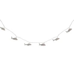 Northlight Shark Indoor Outdoor Patio Light Set - 6'- White Wire - 10ct Gray -Northlight 470583638108304