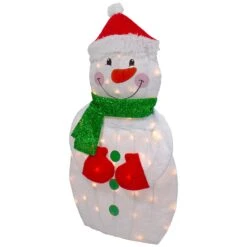 Northlight 32" Lighted 2D Chenille Snowman With Scarf Outdoor Christmas Decoration White 14 Northlight 32" Lighted 2D Chenille Snowman With Scarf Outdoor Christmas Decoration White -Northlight 472543123293408