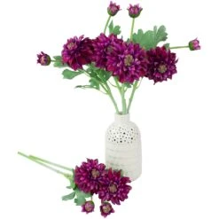 Northlight Real Touch™ Mulberry Purple Dahlia Artificial Floral Sprays, Set Of 6 - 23" -Northlight 472543219565792
