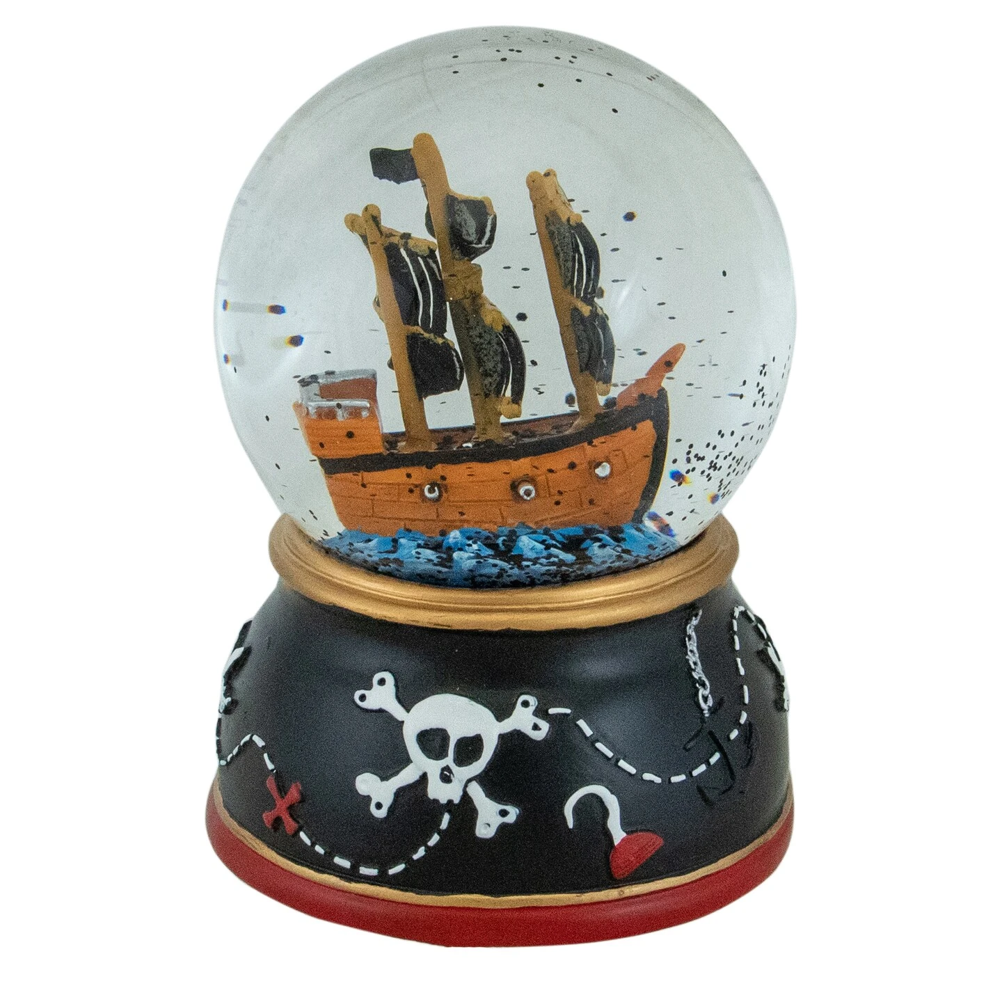 Northlight 5" Children's Musical Pirate Ship At Sea Snow Globe Black 7 Northlight 5" Children's Musical Pirate Ship At Sea Snow Globe Black - Image 5