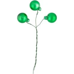 Northlight Shatterproof Ball Ornament Christmas Pick - 6.75" - Green -Northlight 472543702107360
