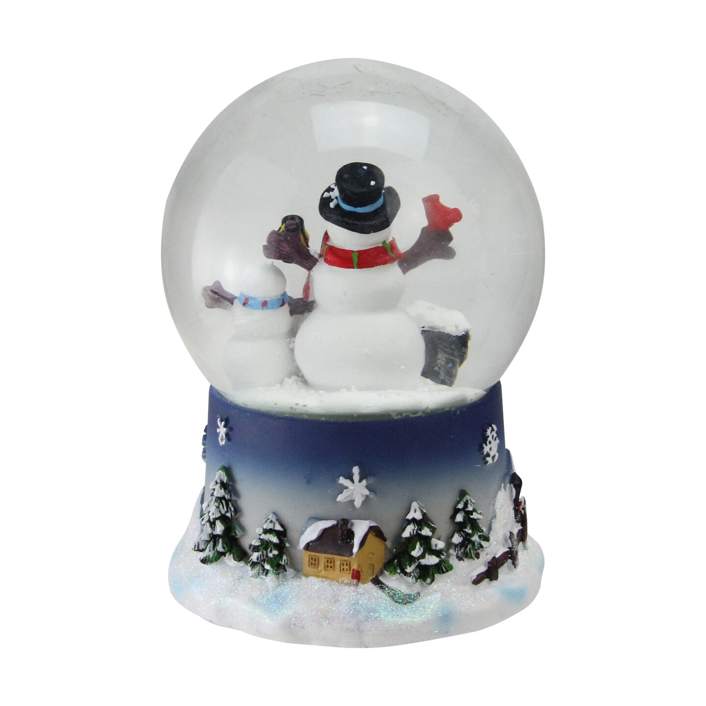 Northlight Snowman Family Musical Christmas Snow Globe - 7" White 6 Northlight Snowman Family Musical Christmas Snow Globe - 7" White - Image 4
