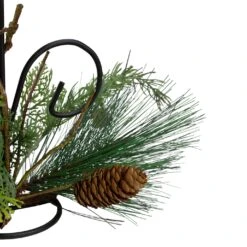 Northlight 10" Green Artificial Sprigs And Pine Cone Christmas Candle Holder -Northlight 472544200180960