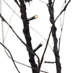 Northlight Pre-Lit Halloween Branch Tree With Bats - 50" - Black - LED Warm White -Northlight 472544289113312