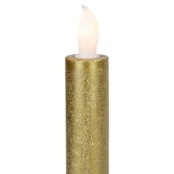 Northlight Set Of 4 Textured Gold-tone LED Flameless Flickering Taper Candles 9.5" 13 Northlight Set Of 4 Textured Gold-tone LED Flameless Flickering Taper Candles 9.5" -Northlight 472544670991584