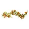 Northlight Mini Pumpkins And Berry Clusters Artificial Fall Harvest Garland - 5' X 10" - Green And Orange -Northlight 472672016907232