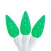 Northlight LED C6 Faceted Christmas Lights - Green - 22.5' White Wire - 70ct -Northlight 472672354548704