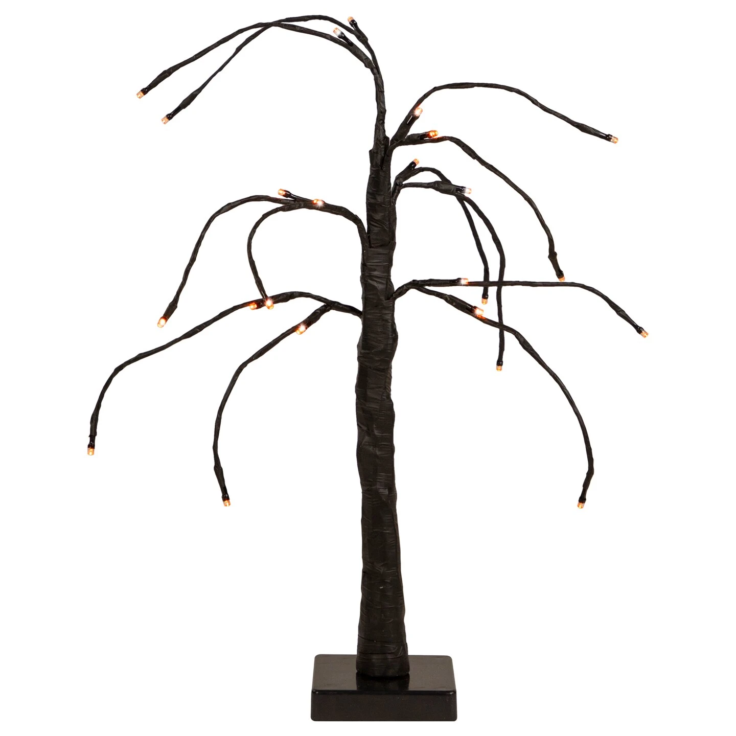 Northlight Pre-Lit Weeping Halloween Twig Tree - 24" - Black - LED Orange Lights 4 Northlight Pre-Lit Weeping Halloween Twig Tree - 24" - Black - LED Orange Lights - Image 2