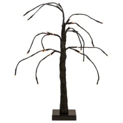 Northlight Pre-Lit Weeping Halloween Twig Tree - 24" - Black - LED Orange Lights 17 Northlight Pre-Lit Weeping Halloween Twig Tree - 24" - Black - LED Orange Lights -Northlight 472672455212000 2