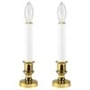 Northlight Single Light Window Candles - 9" - White - Set Of 2 -Northlight 47324801661392