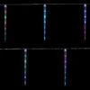 Northlight LED Color Changing Cascading Icicle Christmas Light Tubes - Multicolor - 13' Clear Wire - 5ct