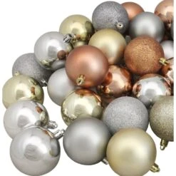 Northlight Shatterproof 3-Finish Christmas Ball Ornaments - 2.5" (60mm) - Earth Tone - 60ct Brown 9 Northlight Shatterproof 3-Finish Christmas Ball Ornaments - 2.5" (60mm) - Earth Tone - 60ct Brown -Northlight 487304542104992