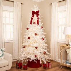 Northlight Pre-Lit Flocked Twig Artificial Christmas Tree - 6.5' - Warm White LED 17 Northlight Pre-Lit Flocked Twig Artificial Christmas Tree - 6.5' - Warm White LED -Northlight 487353903559984 2