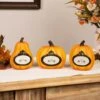 Northlight "Thanks, Today, Tomorrow, Always" Fall Harvest Pumpkin Decorations - 5.5" - Set Of 3 Orange 1 Northlight "Thanks, Today, Tomorrow, Always" Fall Harvest Pumpkin Decorations - 5.5" - Set Of 3 Orange -Northlight 487830421779376