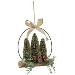 Northlight Frosted Mini Bottle Brush Trees Christmas Ornament - 7" Green 13 Northlight Frosted Mini Bottle Brush Trees Christmas Ornament - 7" Green -Northlight 488040074448784