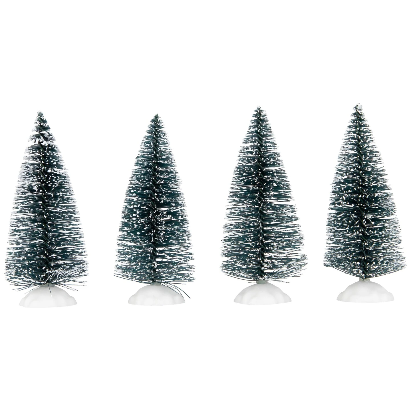 Northlight Frosted Mini Bottle Brush Pine Christmas Village Trees - 3" - Set Of 4 Green 5 Northlight Frosted Mini Bottle Brush Pine Christmas Village Trees - 3" - Set Of 4 Green - Image 3