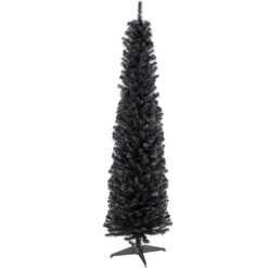 Northlight 6' Charcoal Brown Iridescent Slim Artificial Tinsel Halloween Tree, Unlit 17 Northlight 6' Charcoal Brown Iridescent Slim Artificial Tinsel Halloween Tree, Unlit -Northlight 490092687167072 2