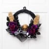 Northlight Skeleton With Glittered Roses Artificial Halloween Twig Wreath - 22" - Unlit Black -Northlight 491069784371632