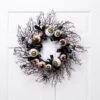 Northlight Eyeballs And Spiders Halloween Twig Wreath - 24" - Unlit Black -Northlight 491070185451952