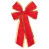 Northlight 18" X 30" Red 4-Loop Velveteen Christmas Bow With Gold Trim 1 Northlight 18" X 30" Red 4-Loop Velveteen Christmas Bow With Gold Trim -Northlight 491704301162544