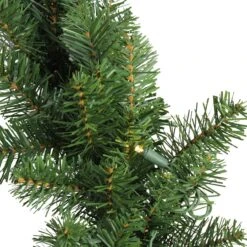 Northlight Pre-Lit Buffalo Fir Christmas Commercial Garland - 50' X 8"- Warm White LED Lights Green -Northlight 491885802363808
