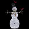 Northlight 72" LED Lighted Snowman With Top Hat Christmas Outdoor Decoration White -Northlight 493512337374768