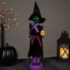 Northlight Witch Halloween Nutcracker With Broom - 14" - Black And Purple 1 Northlight Witch Halloween Nutcracker With Broom - 14" - Black And Purple -Northlight 494677943690672