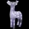 Northlight LED Lighted Commercial Grade Acrylic Reindeer Outdoor Christmas Decoration - 15" - Pure White Lights Clear