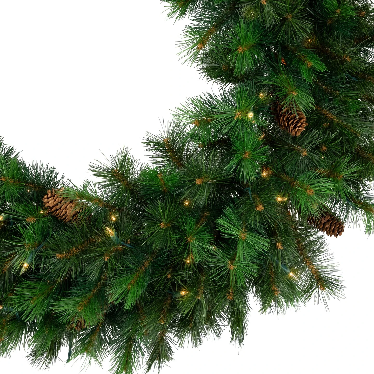 Northlight Pre-Lit Royal Oregon Pine Artificial Christmas Wreath - 48" - Clear Lights Green 8 Northlight Pre-Lit Royal Oregon Pine Artificial Christmas Wreath - 48" - Clear Lights Green - Image 6