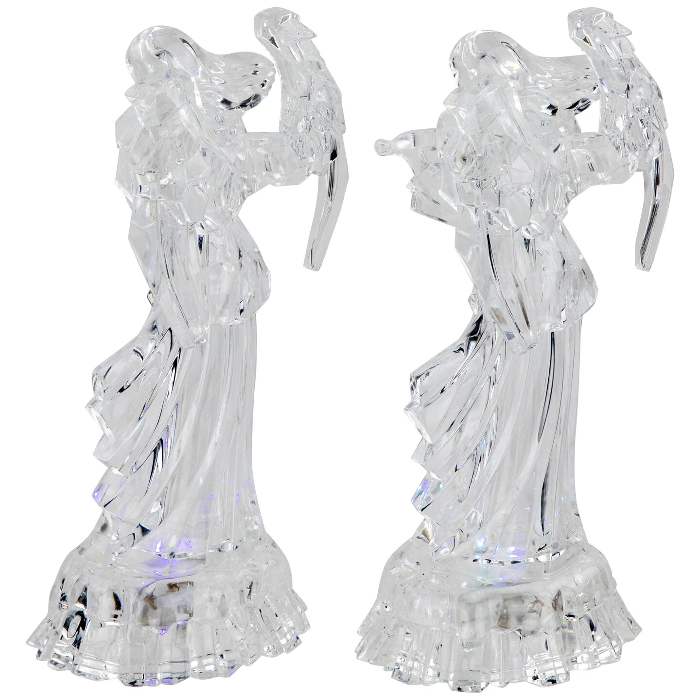 Northlight LED Lighted Color Changing Angel Acrylic Christmas Decorations - 9" - Set Of 2 Clear 7 Northlight LED Lighted Color Changing Angel Acrylic Christmas Decorations - 9" - Set Of 2 Clear - Image 5